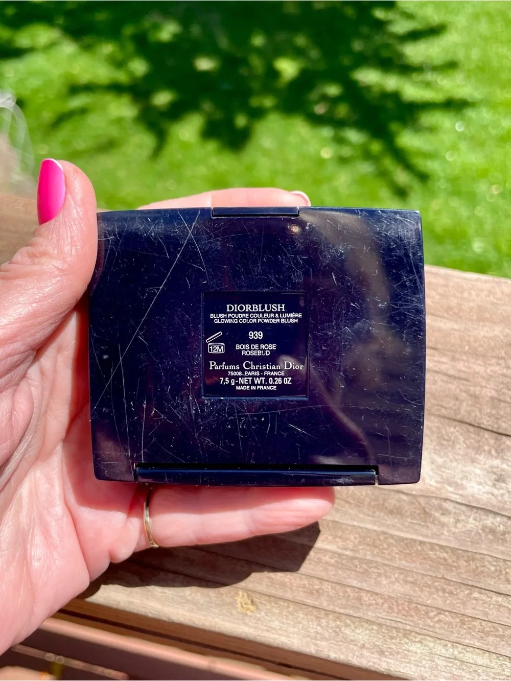 Dior Deep Blue megnetized Compact with Silver Logo Empty - Picture 3 of 3